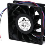 8005903346 FFB1224EHE-R00, Fan Tubeaxial 24VDC Square - 120mm L x 120mm H Ball 190.0 CFM (5.32m³/min) 3 Wire Leads Hirschmann