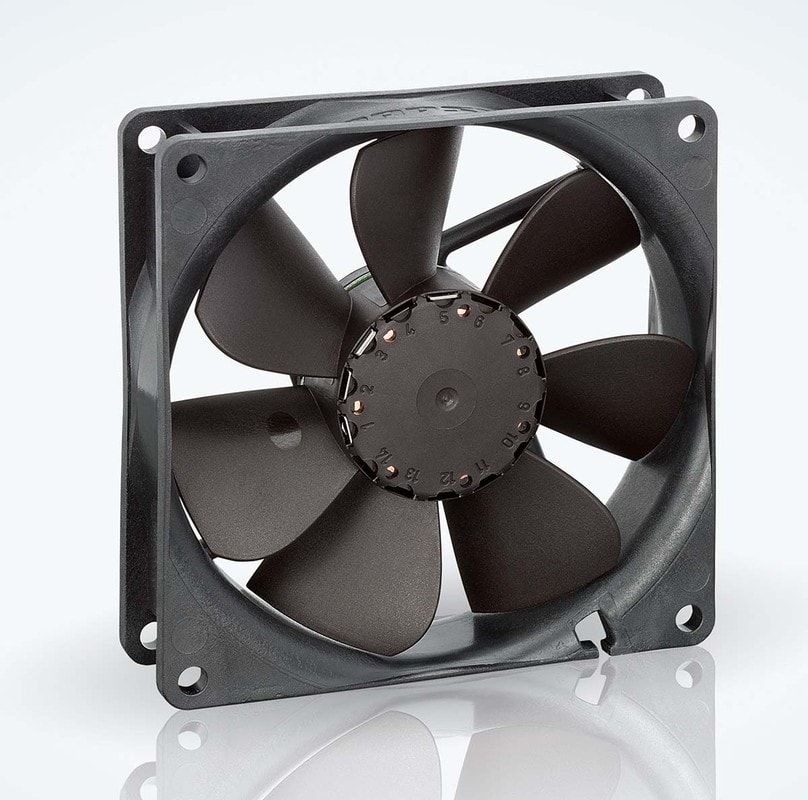 doc034981489 8466152190 3412NGLE,DC Axial Fan, 12 V, Square, 92 mm, 25 mm, Sleeve Bearing, 35.9 CFM Hirschmann — изображение 1