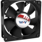 8004512334 DC1203812W2B-2T0, AXIAL FAN, 120MM, 12VDC, 212.6CFM, 59DBA Hirschmann