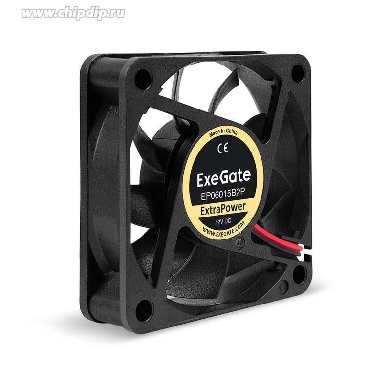 doc035119984 8023545754 EX295226RUS, Вентилятор 12В DC ExeGate ExtraPower EP06015B2P (60x60x15 мм, 2-Ball (двойной шарикоподшипник), 2pin, 5000RPM, 34dBA) Hirschmann — изображение 1