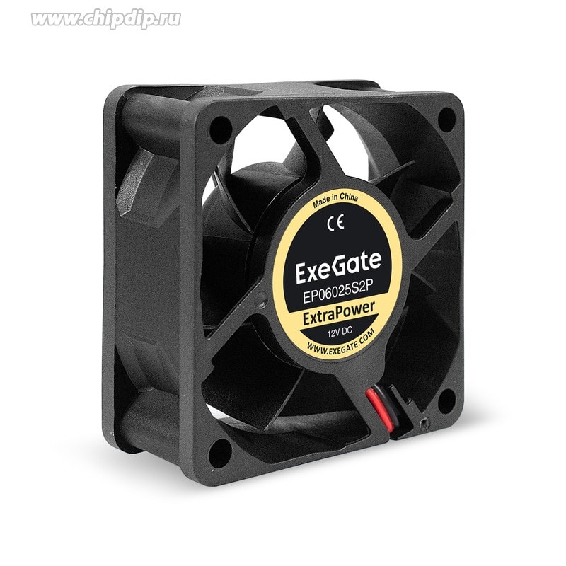 doc035120127 8023545756 EX295228RUS, Вентилятор 12В DC ExeGate ExtraPower EP06025S2P (60x60x25 мм, Sleeve bearing (подшипник скольжения), 2pin, 4500RPM, 31dBA) Hirschmann — изображение 1