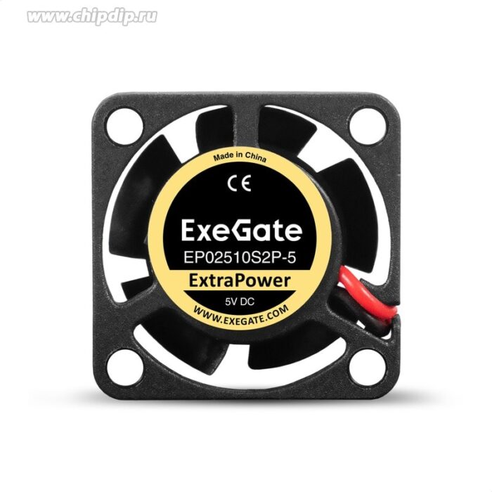 9001339378 EP02510S2P-5, Вентилятор 5В ExeGate ExtraPower, 25x25x10 мм, подшипник скольжения, 2pin, 12000RPM, 26dBA Hirschmann — изображение 2