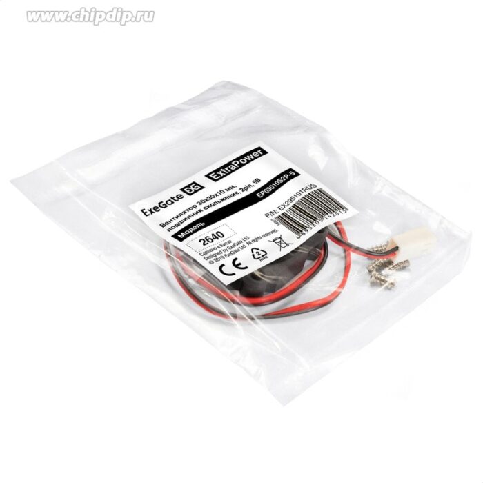 9001337698 EP03010S2P-5, Вентилятор 5В DC ExeGate ExtraPower, 30x30x10 мм, Sleeve bearing, 2pin, 12000RPM, 33dBA Hirschmann — изображение 7