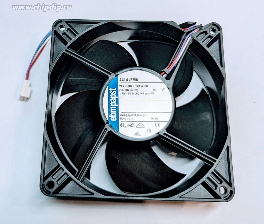 doc035246716 8024636202 Вентилятор Ebmpapst 4414 /2MA 24V DC 0.18A 4.3W 120x38 4pin Hirschmann — изображение 1