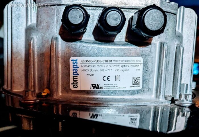 8024698030 Вентилятор Ebmpapst K3G500-PB33-01/F01 380/480V AC 9.0A Hirschmann — изображение 2
