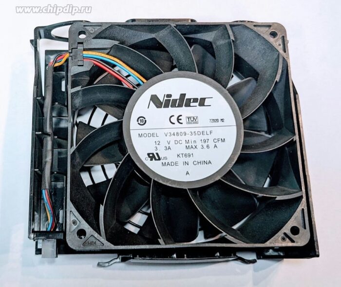 8035598043 Вентилятор Nidec V34809-35DELF 12V DC 3.3A 120X38 4pin Hirschmann — изображение 2
