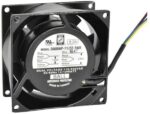 8006121193 OA80AP-11/22-1WB, Fan Tubeaxial 115/230VAC Square - 80mm L x 80mm H Ball 31.0 CFM (0.868m³/min) 4 Wire Leads Hirschmann — изображение 2