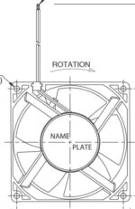 8006039709 09232VA-24R-CAS-0, Fan Tubeaxial 24VDC Square - 92mm L x 92mm H Ball 105.9 CFM (2.97m³/min) 2 Wire Leads Hirschmann