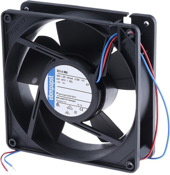 8004985357 5214NM, DC Fans DC Tubeaxial Fan, 127x127x38mm, 24VDC, 110.1CFM, 4.6W, 43dBA, 2750RPM, Ball Hirschmann — изображение 3