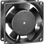 8004985512 8312HLU, DC Fans DC Tubeaxial Fan, 80x80x32mm, 12VDC, 39.4CFM, 4W, 43dBA, 4200RPM, Ball, IP68 Hirschmann