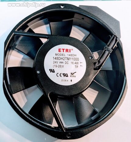 8007681695 Вентилятор ETRI 148DH2TM11000 172x150x38 24V (19-28V)16.4W 2pin клемма крепеж-2 отверстия Hirschmann