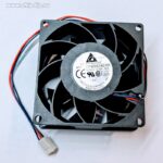 8006138396 FFB0824EHE, Fan Tubeaxial 24VDC Square - 80mm L x 80mm H Ball 80.2 CFM (2.25m³/min) 2 Wire Leads Hirschmann
