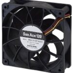 8050441174 9RA1224P1K001,DC Axial Fan, 24 V, Square, 120 mm, 38 mm, 158 CFM Hirschmann