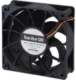 8050441174 9RA1224P1K001,DC Axial Fan, 24 V, Square, 120 mm, 38 mm, 158 CFM Hirschmann