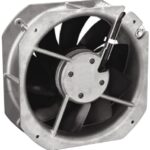 8008685256 OA225AN-11-1TB18, Fan Tubeaxial 115VAC Square - 225mm L x 225mm H Ball 600.0 CFM (16.80m³/min) Terminal Block Hirschmann