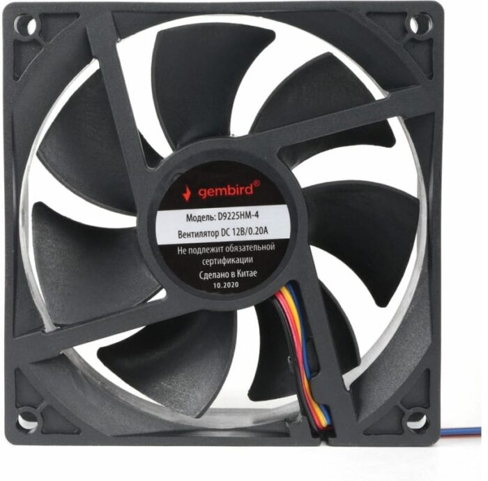 8048463375 Вентилятор Gembird D9225HM-4, 92x92x25, гидродин.подшипник, 4pin, провод 30см Hirschmann — изображение 9