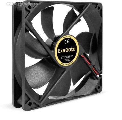 8023545769 EX295242RUS, Вентилятор 12В DC ExeGate EX12025B2P (120x120x25 мм, 2-Ball (двойной шарикоподшипник), 2pin, 1550RPM, 25dBA) Hirschmann