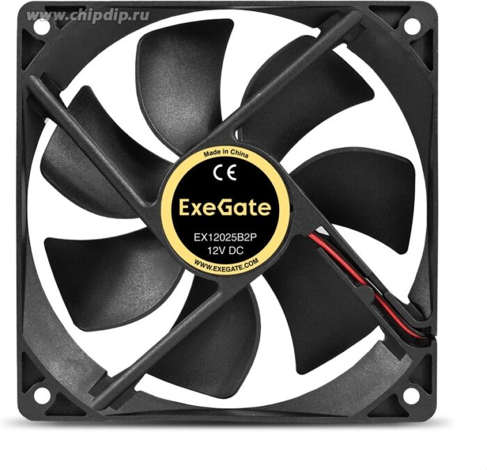 9001352880 EX12025B2P, Вентилятор 12В DC, 120x120x25 мм, 2-Ball (двойной шарикоподшипник), 2pin, 1550RPM, 25dBA Hirschmann — изображение 3