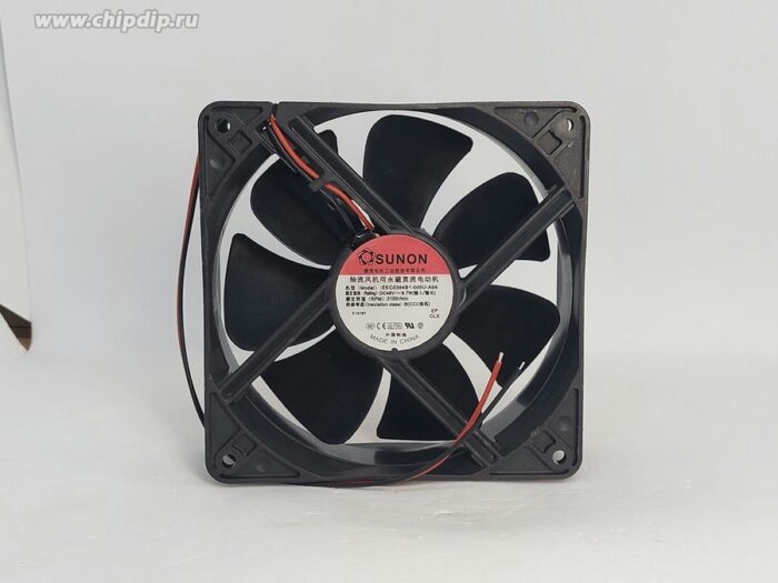 9000532886 EEC0384B1-000U-A99, Вентилятор 48В, 3100об/мин 120x120х38, 48дБ, подшипник качения Hirschmann — изображение 2