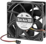 8022332168 9GV1212P1J18, Axial Fan, 12 V dc, DC Operation, 224cfm, 36W, 3A Max, 120 x 120 x 38mm Hirschmann — изображение 2