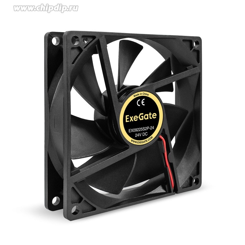 doc035396401 9001343268 EX09225S2P-24, Вентилятор 24В DC, 92x92x25 мм, Sleeve bearing (подшипник скольжения), 2pin, 2700RPM, 33.9dBA Hirschmann — изображение 1