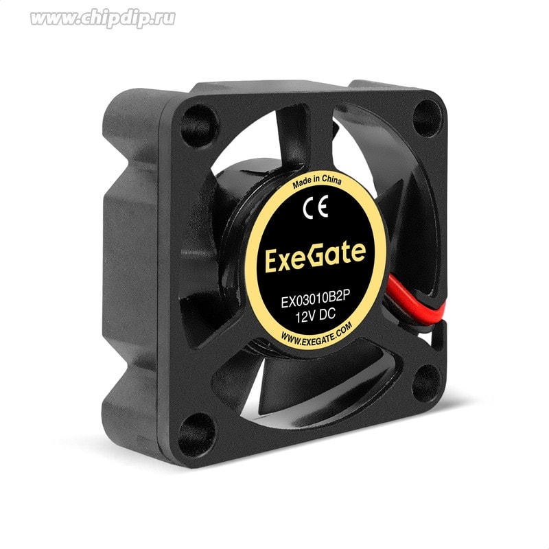 doc035415711 8023545745 EX295215RUS, Вентилятор 12В DC ExeGate EX03010B2P (30x30x10 мм, 2-Ball (двойной шарикоподшипник), 2pin, 10500RPM, 22dBA) Hirschmann — изображение 1