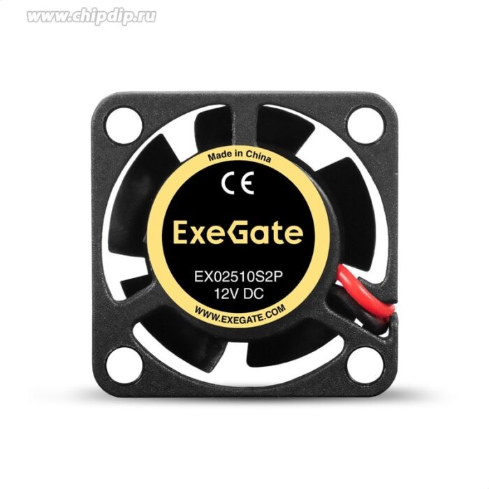 9001352336 EX02510S2P, Вентилятор 12В DC ExeGate, 25x25x10 мм, Sleeve bearing (подшипник скольжения), 2pin, 10000RPM, 22dBA Hirschmann — изображение 2
