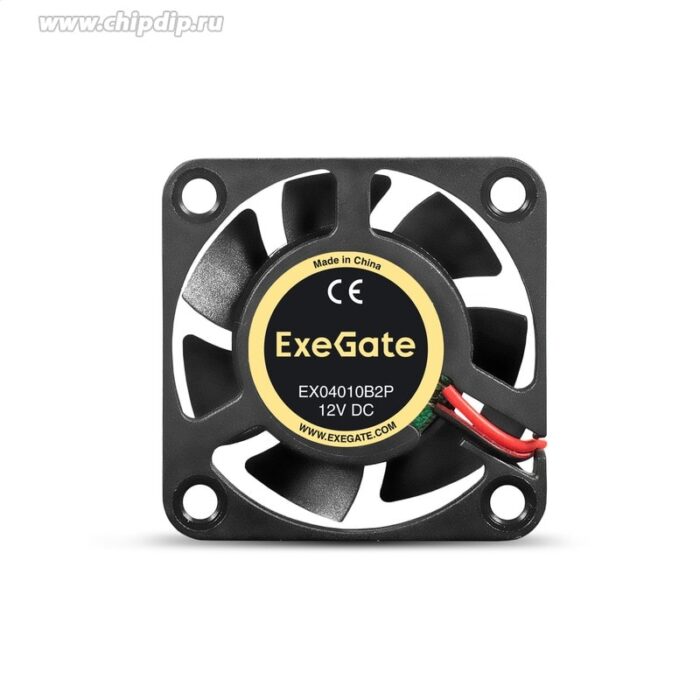 8023545747 EX295218RUS, Вентилятор 12В DC ExeGate EX04010B2P (40x40x10 мм, 2-Ball (двойной шарикоподшипник), 2pin, 5500RPM, 26dBA) Hirschmann — изображение 2