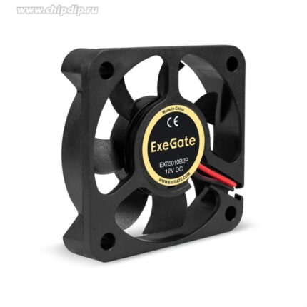 8023545749 EX295220RUS, Вентилятор 12В DC ExeGate EX05010B2P (50x50x10 мм, 2-Ball (двойной шарикоподшипник), 2pin, 5500RPM, 28dBA) Hirschmann