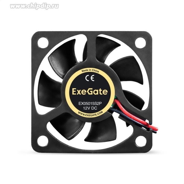 9001353663 EX05015S2P, Вентилятор 12В DC 50x50x15 мм, подшипник скольжения, 2pin, 5500rpm Hirschmann — изображение 2