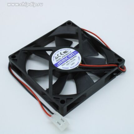 8023263339 JF0815B1H-R, (80*80*15 12V разъем), Вентилятор 12В 80х80x15мм, B 3000 об/мин, 52.76м3/час, 30.3дБ, подшипник качения Hirschmann