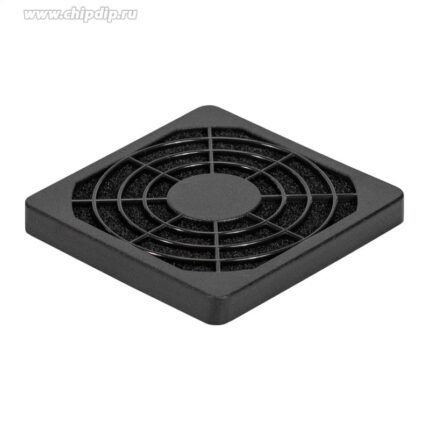 9001363029 EG-060PSFB, Решетка для вентилятора с фильтром, 60x60мм, пластиковая, квадратная, с пылевым фильтром, черная Hirschmann