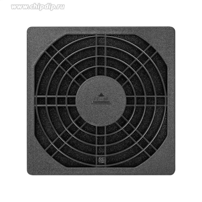 9001406640 EG-080PSFB, Решетка для вентилятора с фильтром, 80x80 мм, пластиковая, квадратная, с пылевым фильтром, черная Hirschmann — изображение 2