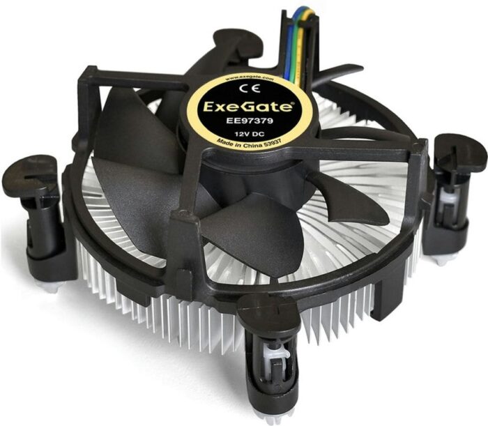 8009611569 EX283280RUS, Кулер ExeGate EE97379 (Al, LGA775/1150/1151/ 1155/1156/1200, TDP 65W, Fan 92mm, 2400RPM, Hydro bearing, 4pin, 23db, 175г, на за Hirschmann — изображение 9