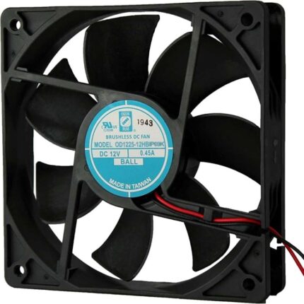 8007900878 OD1225-24HBIP69K., DC AXIAL FAN, BALL, 120CFM, 0.32A, 24V Hirschmann
