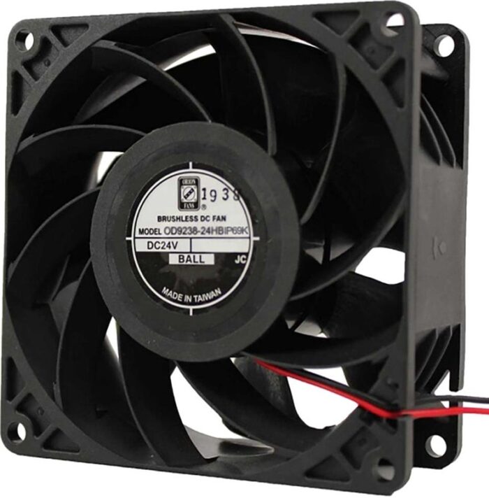 8006968413 OD9238-48HBIP69K, Fan Tubeaxial 48VDC Square - 92mm L x 92mm H Ball 100.0 CFM (2.80m³/min) 2 Wire Leads Hirschmann — изображение 2