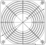 8007034367 PB-12, Решетка, 120x120мм, пластик, Монтаж винт Hirschmann — изображение 4