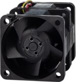 8008404927 04056EA-12R-EUB-2, DC Fans Tubeaxial Fan, 40x40x56mm, 12VDC, 30.3CFM, 15.6W, Flange, Ball, 4 Wire, Tach/PWM Hirschmann