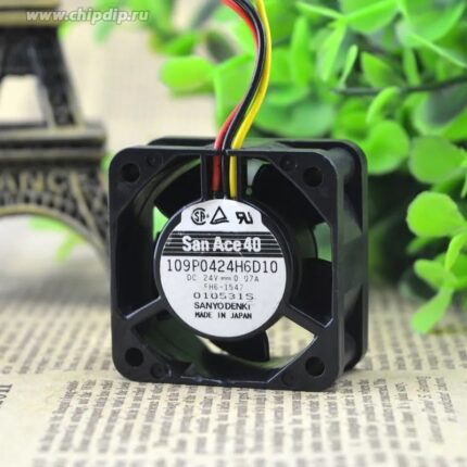8017391032 Вентилятор Sanyo Denki San Ace 109P0424H6D10 DC 24V 0.07A 3pin 40x20 Hirschmann