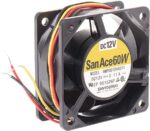 8008776431 9WP0612H4011, DC Fans DC Axial Fan, 60x60x25mm, 12VDC, 18.7CFM, Splash Proof, Ribless, Tach, IP68 Hirschmann — изображение 2