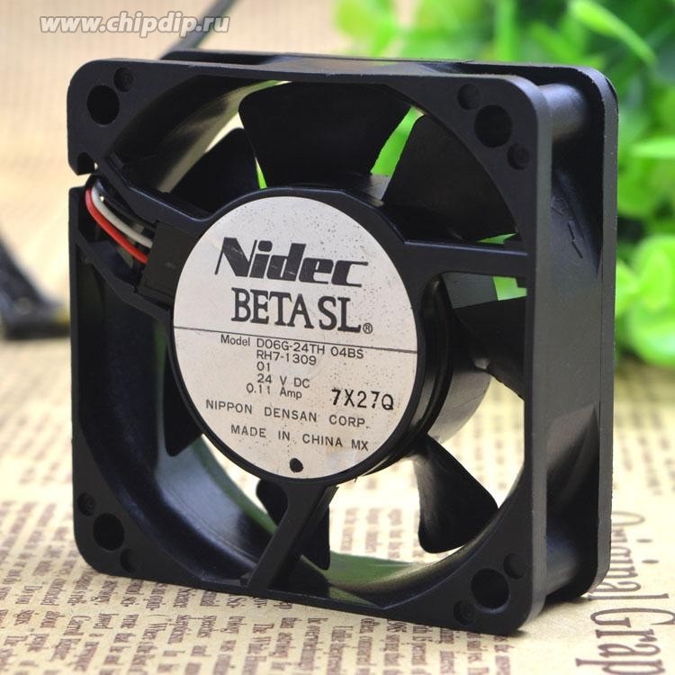 doc035811627 8007682369 Вентилятор Nidec Beta SL D06G-24TH 04BS RH7-1309 24v 0.11a 3pin 60x20 с HP 5P 6P Hirschmann — изображение 1