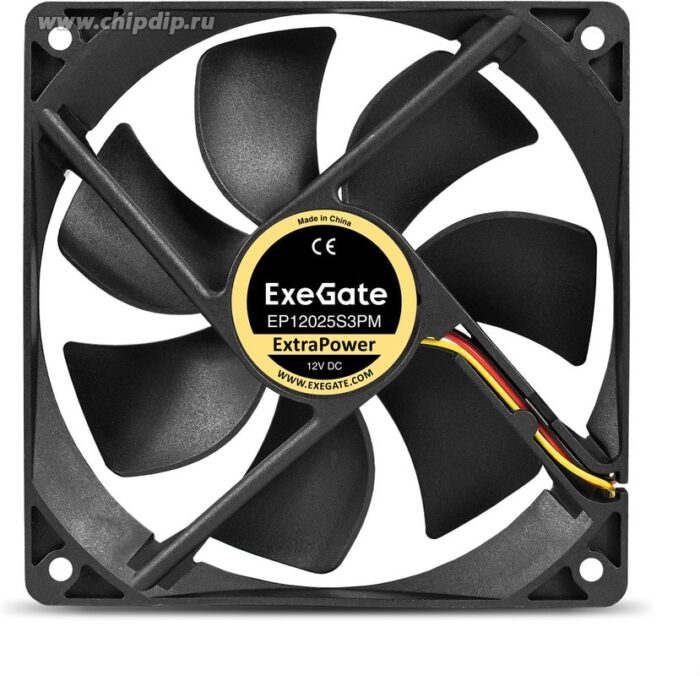 9001543582 EP12025S3PM, Вентилятор 12В DC ExtraPower, 120x120x25 мм, Sleeve bearing, 3pin+Molex,1800RPM, 28dBA Hirschmann — изображение 7