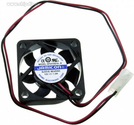 8003842821 KF0410S1H-R, (40*40*10 12V разъем), Вентилятор 12В DC, 6000об/мин., 0.17м3/мин, 40х40х10мм, подшипник скольжения Hirschmann