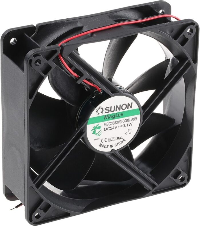 8008893748 MEC0382V3-000U-A99, Вентилятор осевой, 24В DC, 120х120х38мм, подшипник Vapo, 0.13А, 3.1Вт, 2100об/мин, 2 провода () Hirschmann — изображение 3