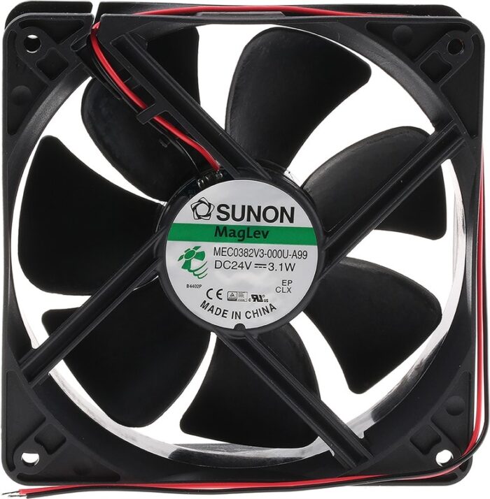 8008893748 MEC0382V3-000U-A99, Вентилятор осевой, 24В DC, 120х120х38мм, подшипник Vapo, 0.13А, 3.1Вт, 2100об/мин, 2 провода () Hirschmann — изображение 5