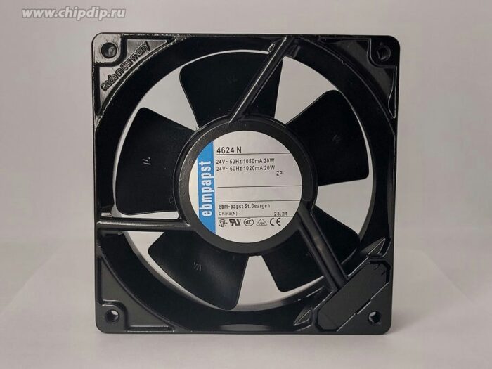 8006190881 4624N, Fan Tubeaxial 24VAC Square - 119mm L x 119mm H Sintec 93.0 CFM (2.60m³/min) 2 Terminals Hirschmann — изображение 6