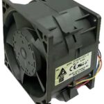 8008709597 GFB0812ES-E, Fan Tubeaxial (Dual) 12VDC Square - 80mm L x 80mm H Ball 136.0 CFM (3.81m³/min) 4 Wire Leads per Fan Hirschmann