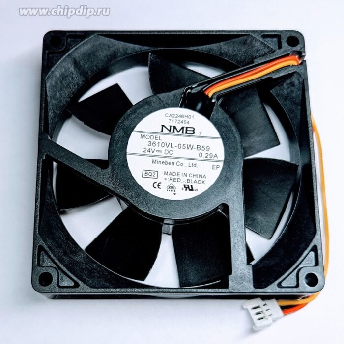 8017873551 Вентилятор NMB 3610VL-05W-B59 90x25 92x25 0.29A 24V 3 pin специальный Hirschmann — изображение 3