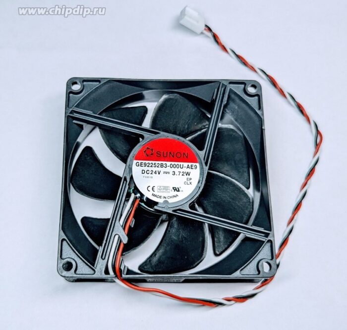 8024642833 GE92252B3-000U-AE9, Вентилятор осевой, 92х92х25мм,24В, DC, 0.155А, 3.7 Hirschmann — изображение 2