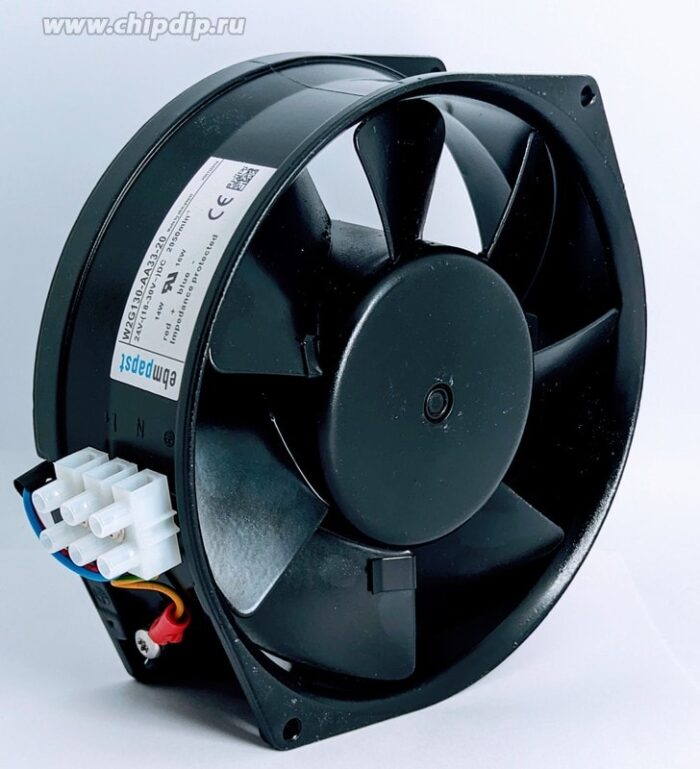 8025664874 Вентилятор Ebmpapst W2G130-AA33-20 24V DC 14/16W 2950min-1 172X150X55 () Hirschmann — изображение 3